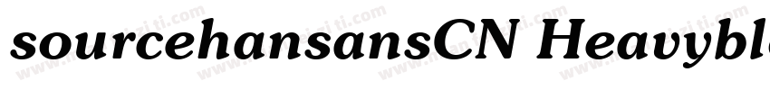 sourcehansansCN Heavyblod字体转换